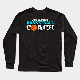 Basketball Coach - Retro Distressed Grunge Long Sleeve T-Shirt